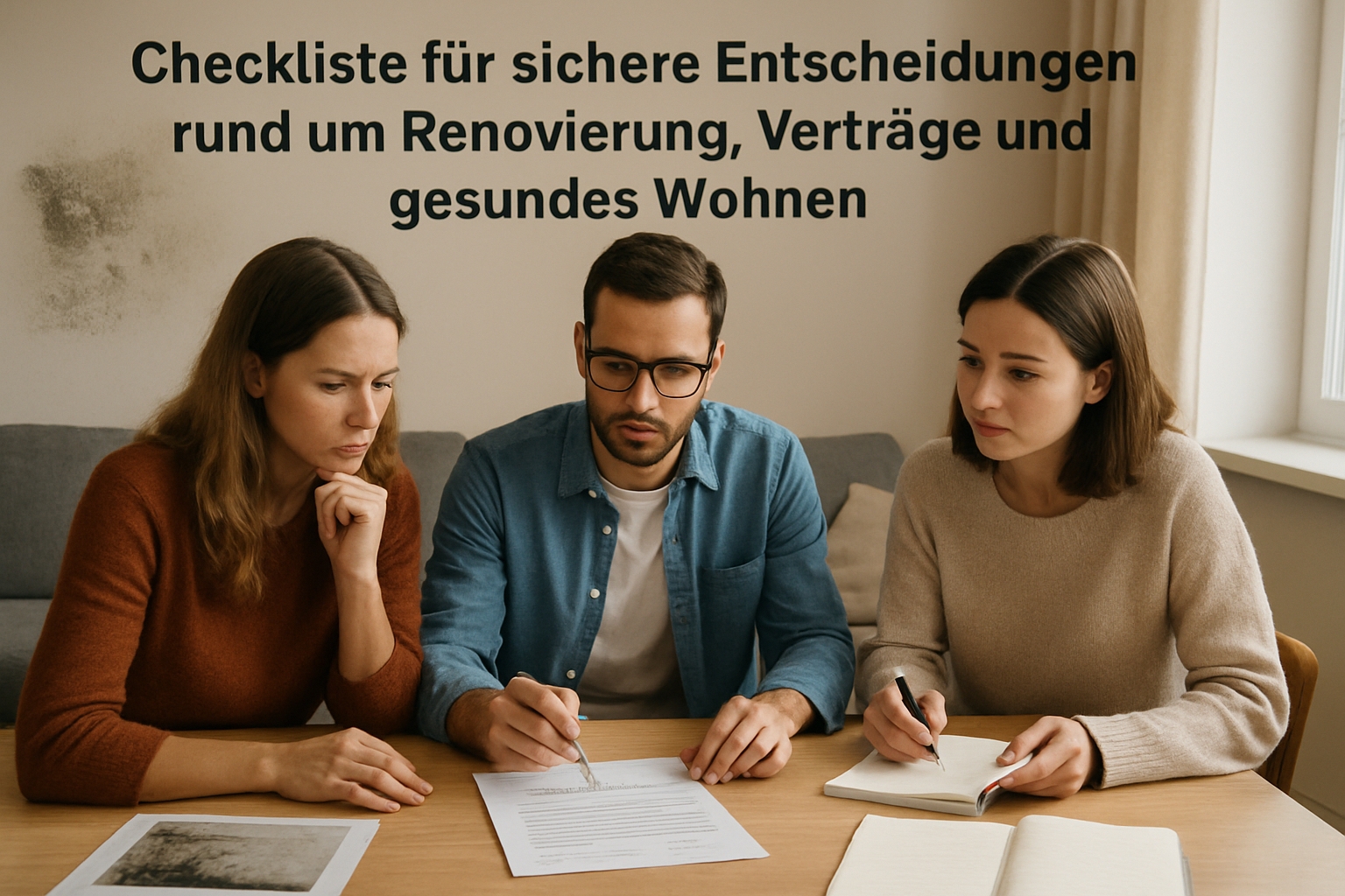 Checkliste für sichere Entscheidungen rund um Renovierung, Verträge und gesundes Wohnen